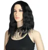 Court Bouclés Full Lace Hair mode Perruques Synthétiques Pour Les Femmes Noires Sans Colle Bob Ondulés Lace Front Perruque Avec Des Cheveux De Bébé FZP183