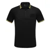 Polo da uomo Marca Plus Taglia M-3XL Polo in cotone da uomo Abbigliamento di marca slim fit Polo nera solida