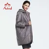 Astrid Winter Arrivée Down Veste Femmes Vêtements d'extérieur Haute Qualité Mi-Longueur Mode Slim Style Manteau d'hiver Femmes AM-2075 210817