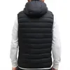 Moda masculina coletes inverno outerwear leve casacos masculinos de alta qualidade quente à prova vento ao ar livre casual invernos casaco com capuz