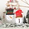 Świąteczne dekoracje Wisiorek Kreatywny Cartoon Santa Claus Snowman Odliczanie Zegar Kalendarzowy Xmas Drzewo Kalendarze Wisiorki JY0853
