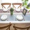 Tovaglia di lino decorativa scozzese con nappa impermeabile resistente all'olio spessa rettangolare da pranzo per tavolo da pranzo copertura tovaglia 210626