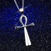 Chains Simple Classic Fashion Cross Egyptian Ankh Life Symbol Antique Silver Color Pendant Short Long Chain Necklaces Jewelry For Women