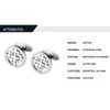 925 Silver Cross Cufflinks Round Men Gift Wedding Groom Business Suit