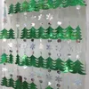 Kerstdecoratie Home Gordijn Big Snowflakes Laser -pailletten PVC Glitter Tree Ornamenten Y201020