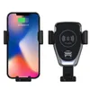 Chargeur de voiture sans fil 10W rapide support de téléphone portable support de téléphone par gravité Compatible pour iphone samsung LG tous les appareils Qi