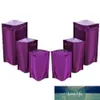 100Pcs/Lot Glossy Purple Mylar Foil Bag Stand Up Doypack Grip Seal Tear Notch Pouches for Food Ground Coffee Bean Tea