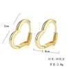 Simple love peach heart 18k gold plated Ear Cuff earrings fashion style gift fit women DIY jewelry earring
