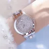 Relojes de mujer Reloj de cristal de marca famosa Reloj de pulsera de cuarzo para mujer Reloj de plata Montre Femme 210527