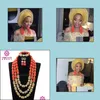 Kolczyki Naszyjnik Zestawy Biżuterii Luksusowe Koraliki Nigerii Tradycyjne Afrykańskie Ślubne Oświadczenie Ślubne Zestaw Dubai CNRR819 C18122701 Drop Dostawa