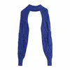 ZA Women Fashion Arm Warmers Knitted Sweater Vintage O Neck Long Sleeve Female Pullovers Chic Tops XITIMEAO 210602