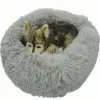 Dog Bed Long Plush Round Cat House For Small Large Medium Pets Puppys Overseas Warehouse Dropshipping 210224