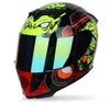 2021 Capacete de motocicleta Homens e mulheres Personalidade Four Seasons Dual Racing Racing Capacete Full Moda Trend Bike4233557