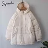 Syiwidii ​​Płaszcz Zimowy Damska Kurtka Parkas Gruba Jesień Czarny Oversized Purple Puffer Bubble Bubble Harajuku Ubrania Loose 210918