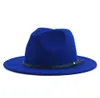 Proste kobiety mężczyźni wełniane vintage gangster trilby poczuł fedora czapki z szerokim dżentelmenem elegancka lady jesienna jazz caps4687789310665