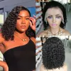 Brazilian Water Wave Bob Wigs 13x4 Curly Short Remy Human Hair Lace Front Wig Preplucked Hairline 150% For Black Women