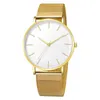 Montre-bracelettes dorées hommes minimalistes mode ultra minces montres business simples en acier inoxydable ceinture quartz reloj lujo hombre