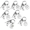 Mini Tools Pendant Key Chain Dad Papa Grandpa Key Holder Hammer Screwdriver Wrench Keychain For Men Father's Day Gifts