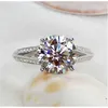 3Ct Factory Brilliant Diamond Engagement Platinum 950 Jewelry Wedding Ring