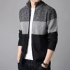 Pull d'automne épais pour hommes Cardigan Slim Fit Jumpers Knitwear Chaud Marque Style coréen Pulls décontractés Mâle 210528