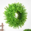 Ghirlande di fiori decorativi Simulazione Foglia verde Ghirlanda Anello di erba Appeso a parete Ghirlanda di decorazione di nozze del drago del fiume Croce del giglio