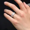 Bague en or pour hommes, bijoux Hip Hop, argent de haute qualité, anneaux de mariage glacés, 3080