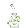 2022 Hookah Glass Bong Water Pipes Recycler Tobacco Smoking Bubbler Smoke Pipes Bongs Bottles Dab Rig Joint With 14mm Quartz Banger 7.8 Inch