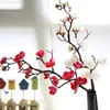 Biały Czerwony Różowy 2 PC Sztuczne Plum Blossom Sztuczne Kwiaty Fałszywe Wiśni Jedwabne Rośliny Cafe Shop Party Wedding Home Decor