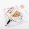 Creative Cartoon Fox Visage Souriant Coupe-Vent Parapluie Renforcé Femmes Pluie Parapluies Pliants pour Enfants UV