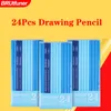 Brutfuner 24Pcs 6H to14B Soft Sketching Pencil Hard Medium Charcoal Pencils Drawing Set School Standard Y200709