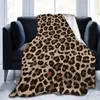 Coperte Modello Leopardo Cubre Camara Coperta da tiro verde Stampa 3D su richiesta Sherpa Super confortevole per divano Trapunta sottile