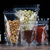 Transparent refermable tenez des sacs en plastique réutilisable poche de stockage des aliments emballage anti-odeurs pour café thé casse-croûte