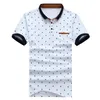 MIACAWOR NEW POLO SHIRT MEN 95% BOTTOM Summerskjorta Kortärmad Poloshirts Fashion Skull Dots Print Camisa Tops Tees MT437 T200505
