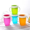 1PC 360 Baby Cups mug Can Be Rotated Magic Cup Learning Drinking Cup LeakProof Child Water Bottle 240ML Copos