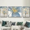 Modern Poster Luxury Style Golden Tree And Flower Art Cuadros Print Wall Decorations Canvas Painting Abstract Nordic Home Decor