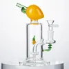 Heady Glass Bong Bananform Hookahs Olja Dab Rigs Duschhuvud Perc Vattenrör 14mm Kvinna Joint Unika Bongs Med Skål Säljer också Ananas persika