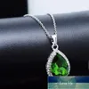 Luxe Simple Big Water Drop Hanger Ketting Zilveren Kleur Paars Crystal Ketting Bohemen Sieraden voor Vriendin Drop Shopping Factory Prijs Expert Design