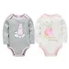 Rompers 2021 Unisexe 2PCS Baby Girl Vêtements Coton Body Bodysuits Born Garçon Dessin animé Imprimer Girls Vêtements Ropa