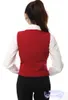 ! Plus Storlek Röd Svart Kvinnors Västarbete Använd Slim Short Veste Femme Spring Waistcoat Office Lady Ärmlös Jacka 210819