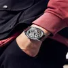 Polshorloges Top prachtige snijwerk mechanisch horloge mannen Steampunk Skeleton Automatisch zelfwind horloges lederen sport 285Z