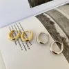 Real 925 Sterling Silver Geometric Round Hoop Earrings For Women Classic Fine Jewelry Wedding Party Gifts