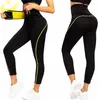Lazawg Women's Neoprene Sauna Slimming Pants Gym Workout Thermo Sweat Sauna Capris Leggings Body Shapersウエストトレーナーパンツ220307