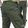 Men's Lightweight Tactical Multi Pocket Outdoor Cargo Pants Breathable Casual Army Military Male Waterproof Quick Dry Pants 211112