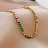 European and American Inlaid Zircon Bracelet Women's Personality Color Zircon Bracelet Adjustable Pull Bracelet G1026