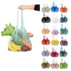 Большая мощность хлопчатобумажная сумка для покупок Складное многоразовое хранение продуктовые пакеты для овощных фруктовых фруктов VEGGIES MESH Market String Net Long