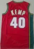 Men Retro Basketball Shawn Kemp Jersey 40 Gary Payton 20 Kevin Durant 35 Throwback Team Color Green Yellow White Red Black For Sport Fans Breathable Vintage