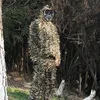 Odzież myśliwska 3d liść kamuflaż las Camo Ghillie Sniper Birdwatch Airsoft Kamuflażowa Kurtka Odzieżowa i Spodnie