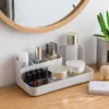 Badrum Förvaring Organisation 3-färg Multi Grid Cosmetic Box Plastbord Sortering Makeup