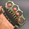 Yeller Iron Four Finger Self Designer Tiger Boxer Clasp Brace Ring Defense Equipment