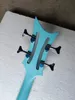 4 strings musicVOX Bass guitar light blue music vox custom-bass guitarra rosewood fretboard with block inlays top quality bajo basse